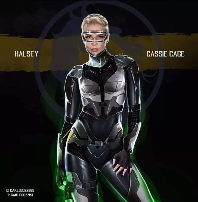 Halsey como Cassie Cage ilustrada por Carlos Gonzalez