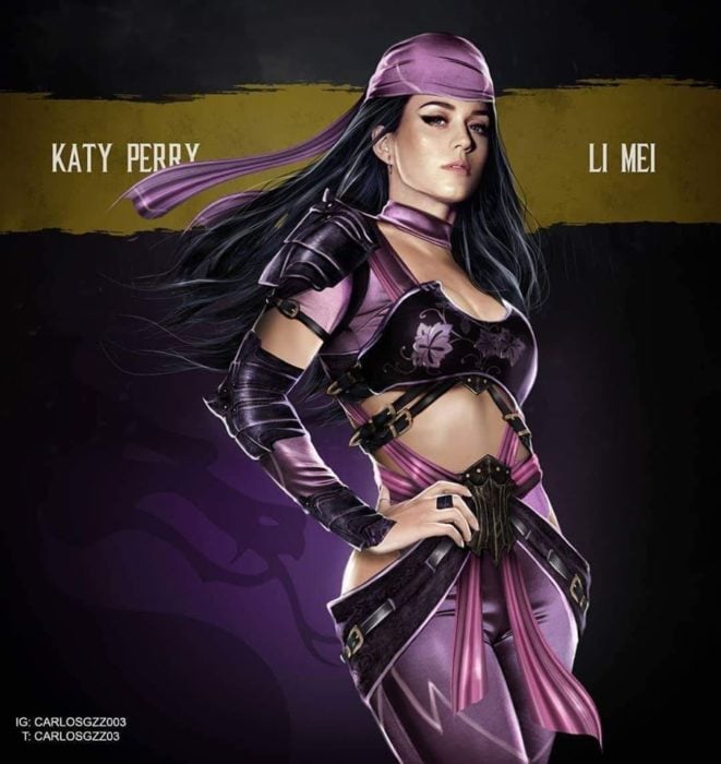 Katy Perry como Li Mei ilustrada por Carlos Gonzalez