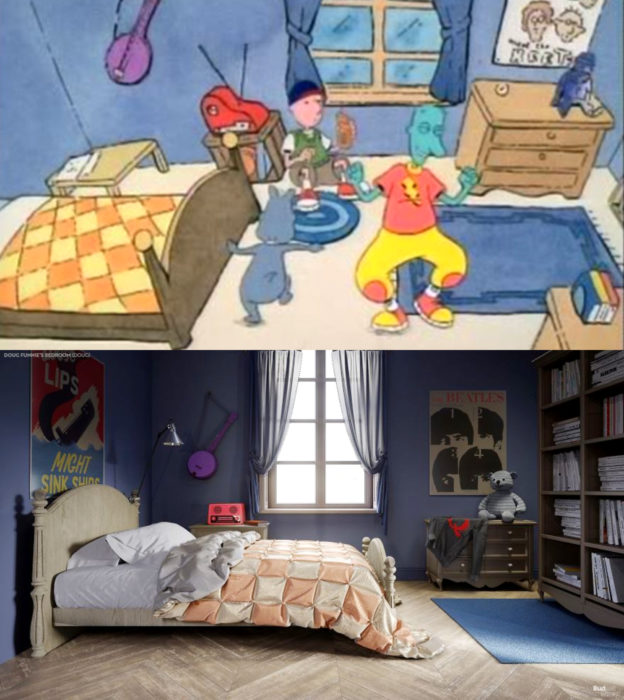 Así lucirían en la vida real las habitaciones más famosas de las caricaturas que amamos; Doug