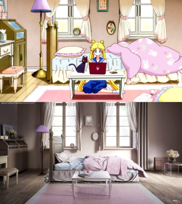 Así lucirían en la vida real las habitaciones más famosas de las caricaturas que amamos; Serena Tsukino; Sailor Moon