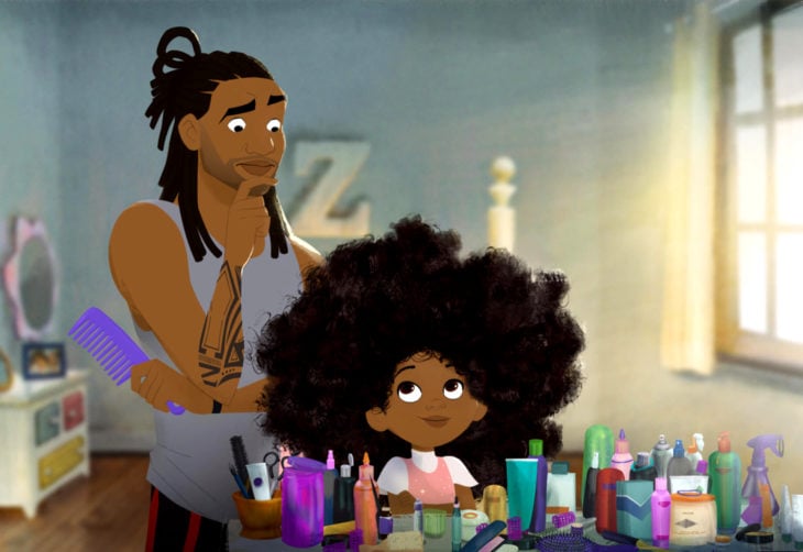 Hair Love, el cortometraje de un padre que aprende a peinar el cabello de su hija afroamericana