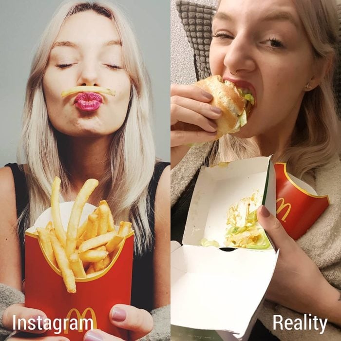 Influencer Kim Britt muestra la verdad detrás de las fotografías perfectas de Instagram; expectativa vs. realidad