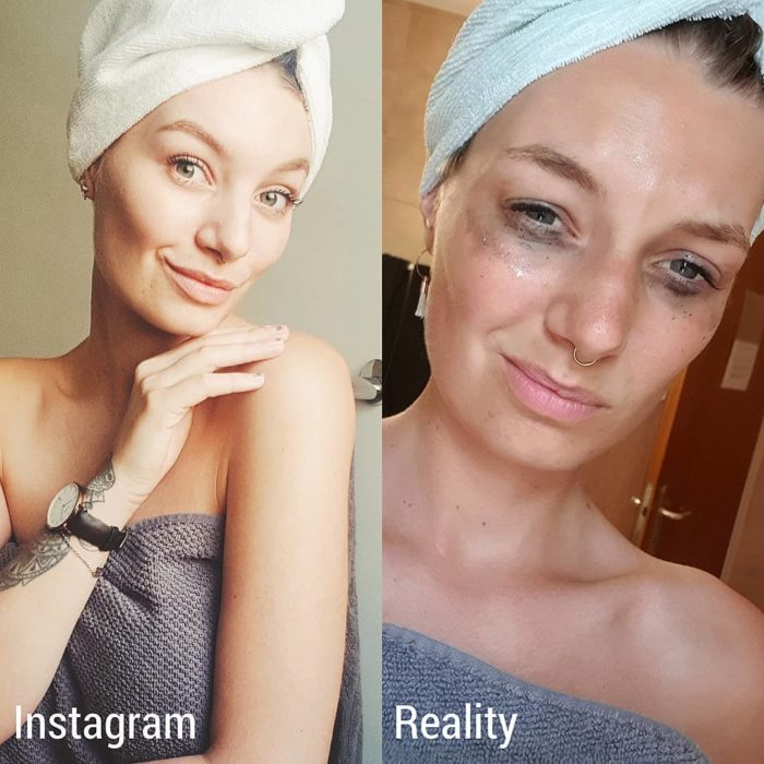 Influencer Kim Britt muestra la verdad detrás de las fotografías perfectas de Instagram; expectativa vs. realidad