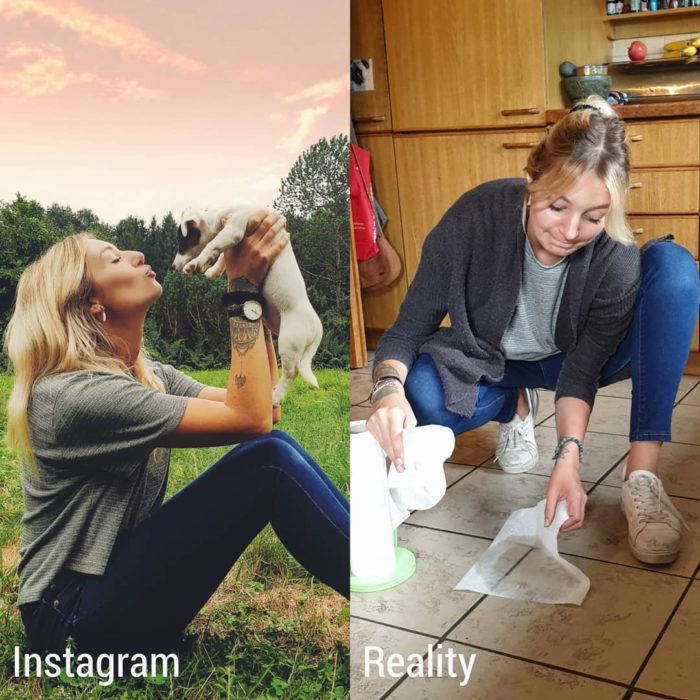 Influencer Kim Britt muestra la verdad detrás de las fotografías perfectas de Instagram; expectativa vs. realidad