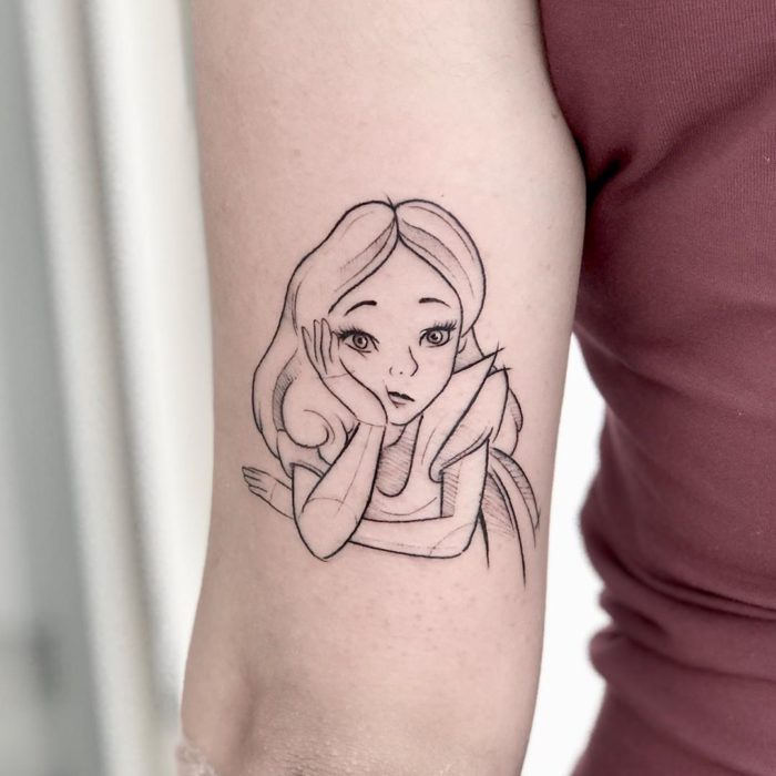 Tatuaje de Alicia, Alicia en el país de las Maravillas, Disney