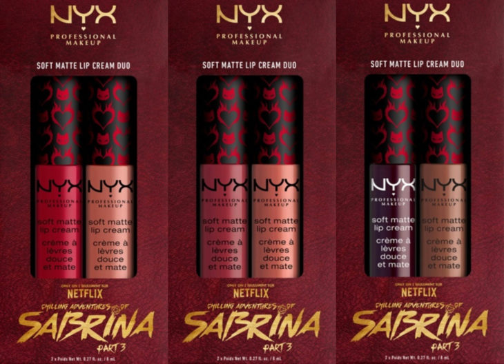 NYX saca una línea de maquillaje inspirada en El Mundo Oculto de Sabrina; labiales