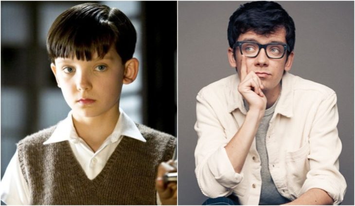 Asa Butterfield de niño en la película El niño de la pijama a rayas