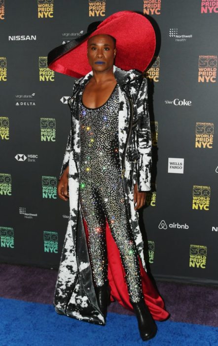 Billy Porter Enterizo brillante Rainbow Carpet World Pride 2019