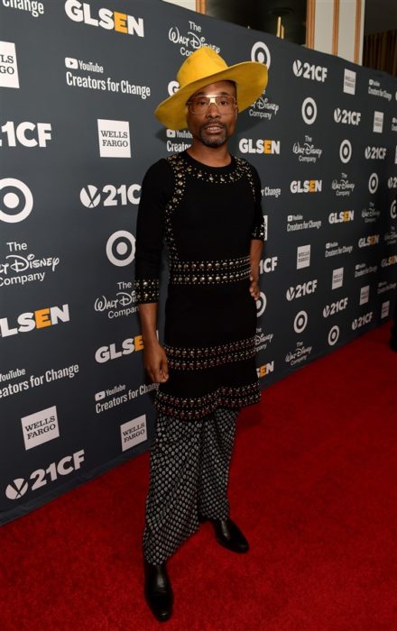 Billy Porter Túnica negra y pantalones holgados GLSEN Respect Awards 2018