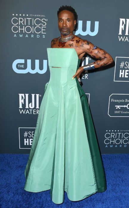 Billy Porter look vestido verde menta Critic's Choice Awards 2020