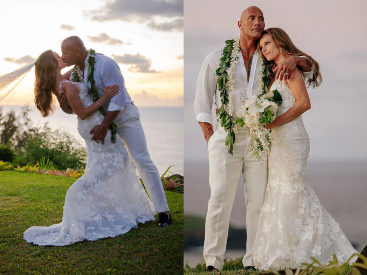 Los vestidos de novia más bonitos de las famosas en el 2019; Dwayne Johnson y Lauren Hashian