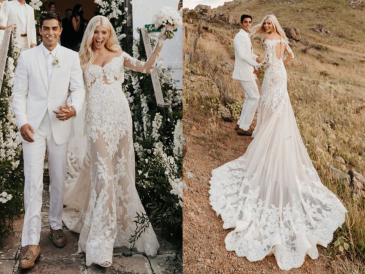 Los vestidos de novia más bonitos de las famosas en el 2019; Devon Windsor y Johnny Barbara