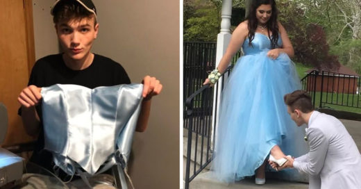 Chico diseña precioso vestido al saber que su pareja de baile no podía pagarlo