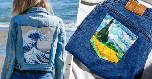 ¡Del museo a tu armario! Pintora convierte jeans en obras de arte