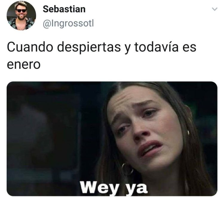 memes que describen el tiempo que ha durado el mes de enero