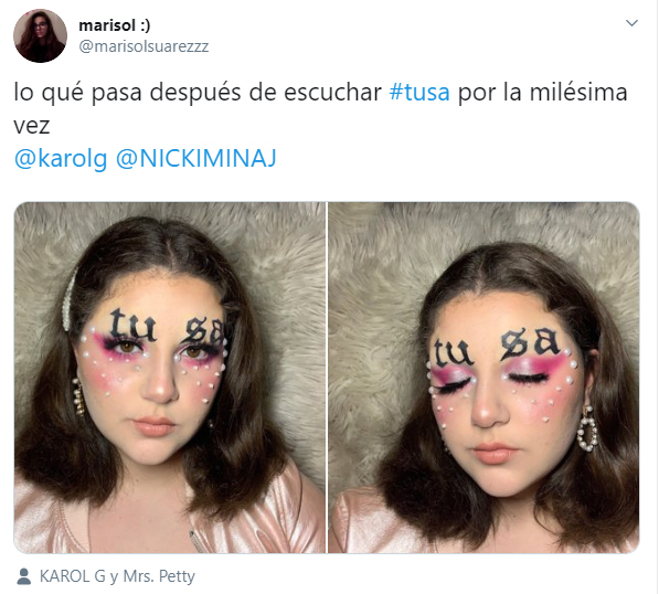 Memes de Twitter que muestran el efecto de la canción TUSA de Karol G y Nicki Minaj 