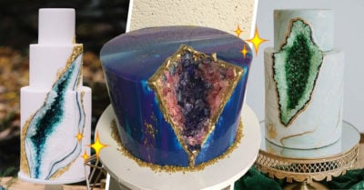 15 Hermosos pasteles de ‘cuarzo’ para una fiesta glamurosa