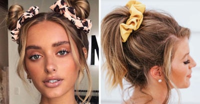 15 Peinados que puedes lograr con uno o varios scrunchies