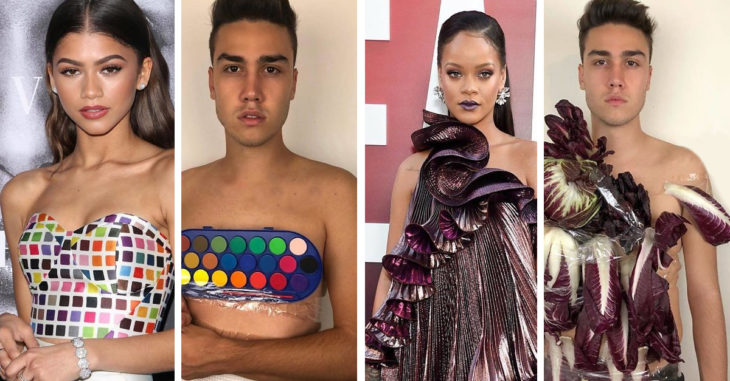 Recrea outfits de famosos con bajo presupuesto y se vuelve viral