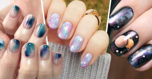 15 Diseños de uñas galaxia para llevar el universo en tus manos