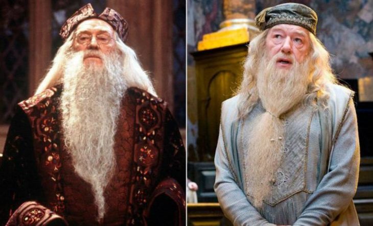 Richard Harris sustituido por Michael Gambon en su personaje de Albus Dumbledor en Harry Potter 