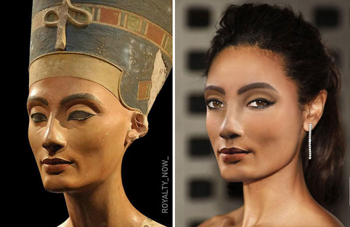 Nefertiti ricreato nell'era attuale dall'artista Royalty Now