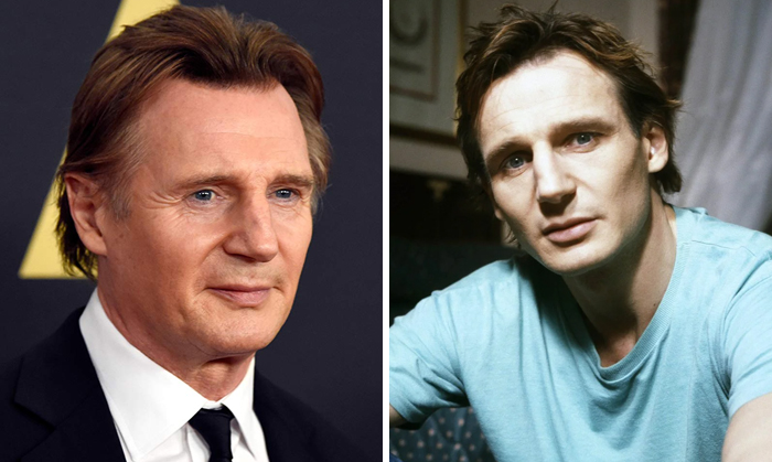 Liam Neeson en la etapa adulta y en su juventud