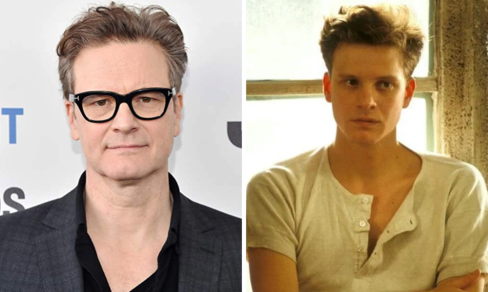 Colin Firth en la etapa adulta y en su juventud