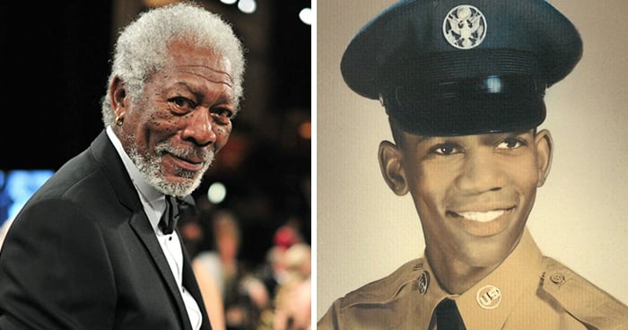 Morgan Freeman en la etapa adulta y en su juventud