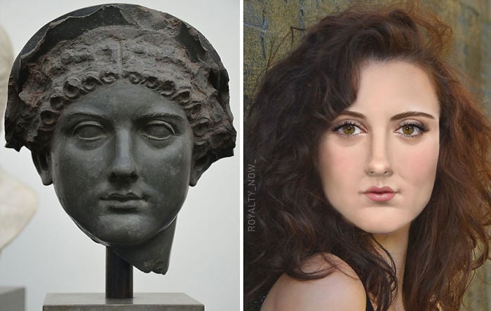 Agripina la joven recreada en la época actual por el artista Royalty Now