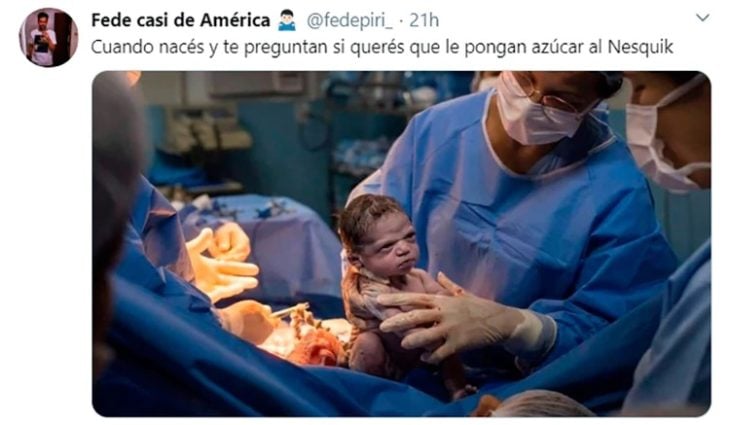 Memes en twitter sobre bebé que nació enojada 