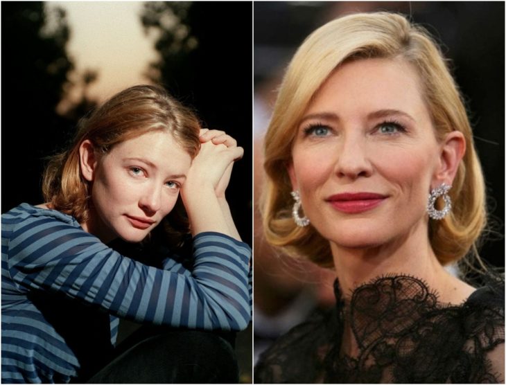 Cate Blanchett en su juventud y en la actualidad 2020