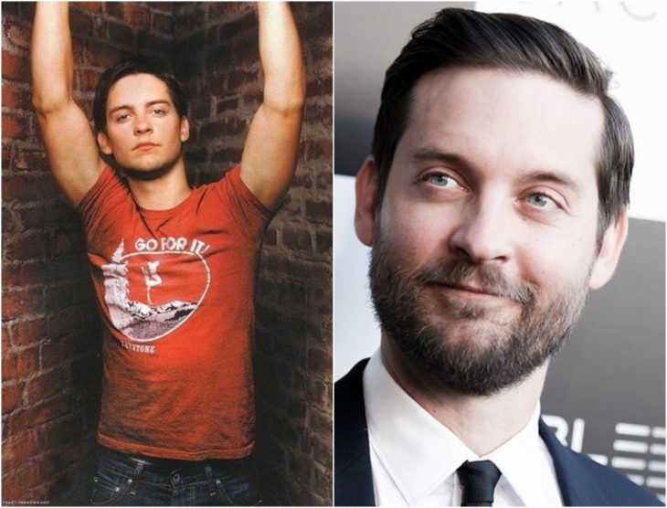 Tobey Maguire en su juventud y en la actualidad 2020