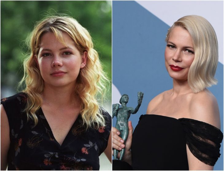 Michelle Williams en su juventud y en la actualidad 2020