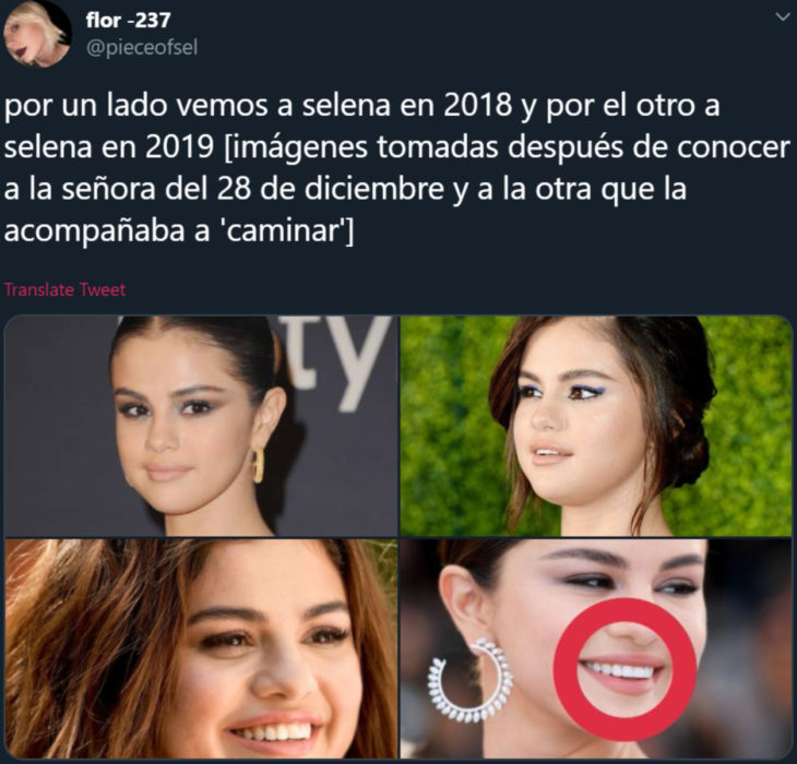 Usuaria de Twitter cree que Selena Gomez fue secuestrada y suplantada por una doble