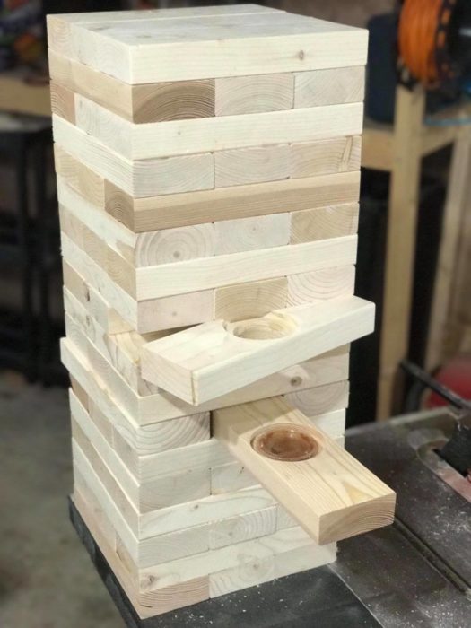 Torre jell o shot jenga para jugar en las fiestas 