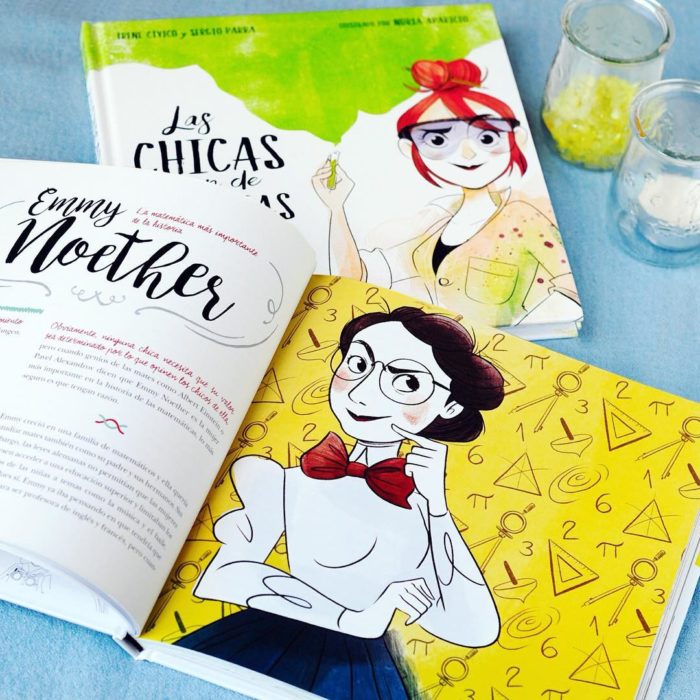 Portada de el libro Las chicas son de ciencia de Irene Cívico y Sergio Parra