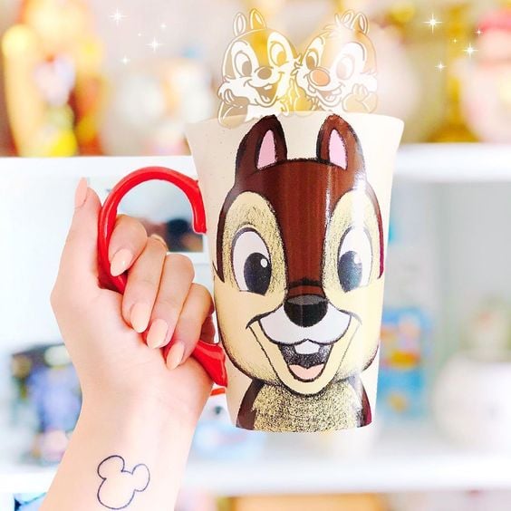 Taza cafetera con diseño de Chip de Disney