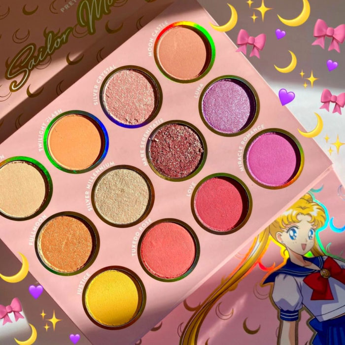 Maquillaje ColourPop de Sailor Moon; paleta de sombras