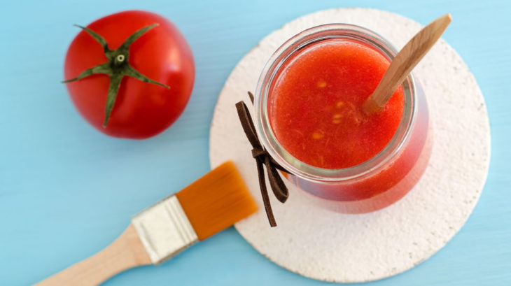 Mascarilla de tomate fresco