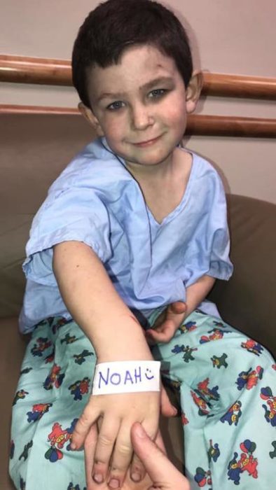 Noah, pequeño de 5 años que salvo a su familia del incendio