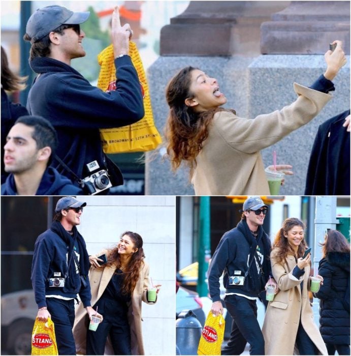 Zendaya y Jacob Elordi de vacaciones en Nueva York tomando selfies