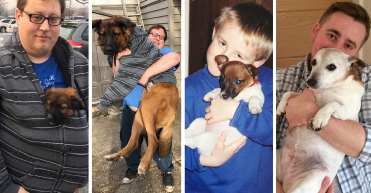 23 Conmovedoras fotografías del antes y después de mascotas junto a sus dueños