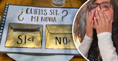 Le pide que sea su novia con un sobre sorpresa y la respuesta enamora a internet