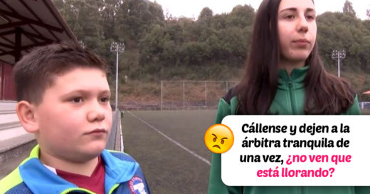 Niño detiene partido para defender a árbitra de insultos machistas