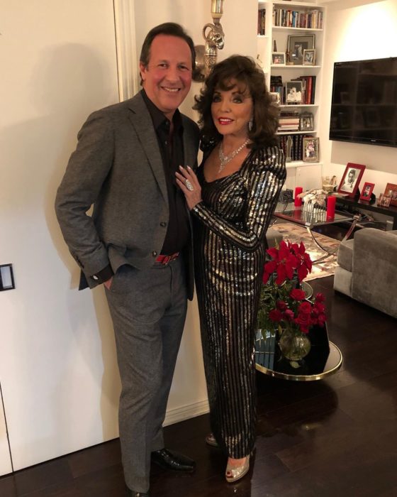 Percy Gibson y Joan Collins la diferencia es de 31 años