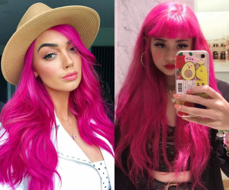 Tonos de rosa para pintarte el cabello; fucsia 