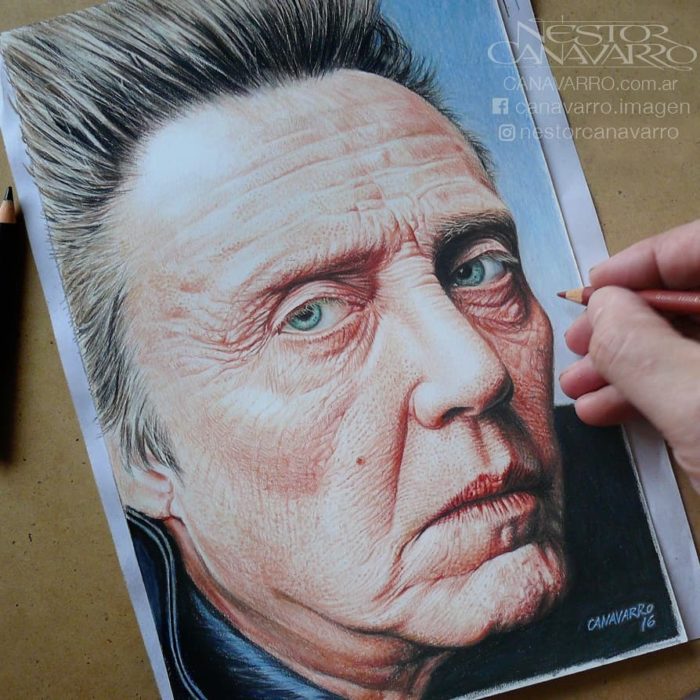 Dibujo creado con colores de Christopher Walken