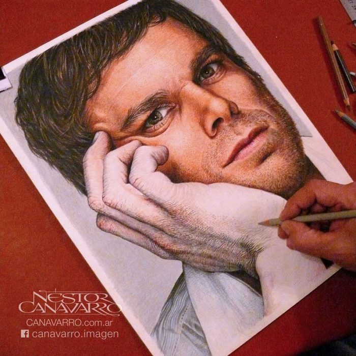 Dibujo creado con colores de Dexter Morgan