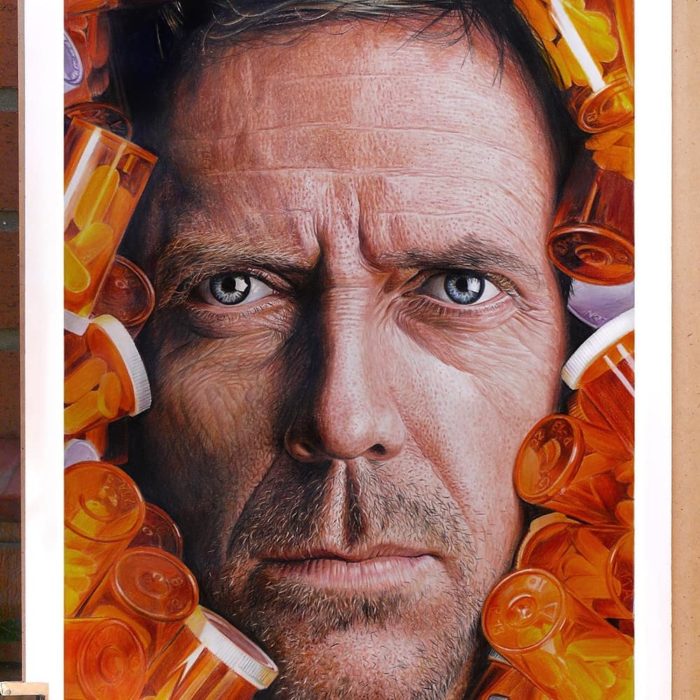 Dibujo creado con colores de Dr. House